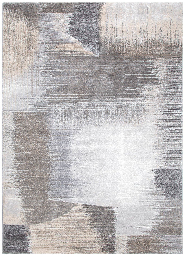 Eldorado Grey Beige Faded Abstract Rug - D005