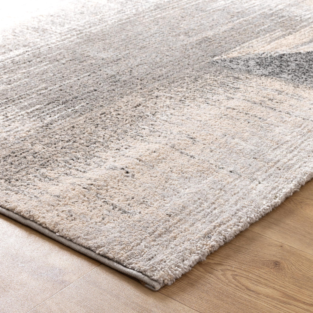 Eldorado Grey Beige Faded Abstract Rug - D005