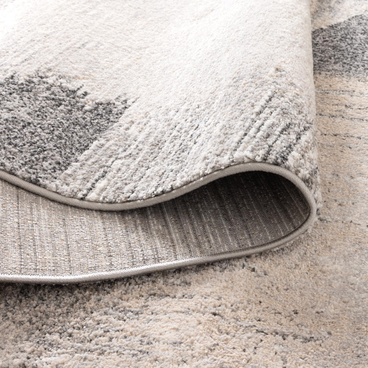 Eldorado Grey Beige Faded Abstract Rug - D005