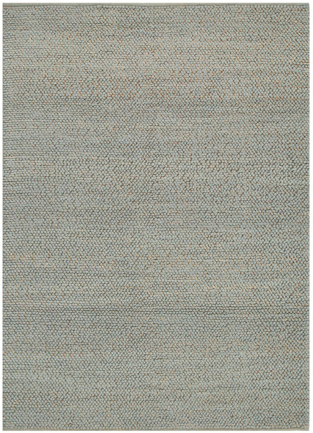 Green Weave Duck Egg Blue Jute and Wool Rug