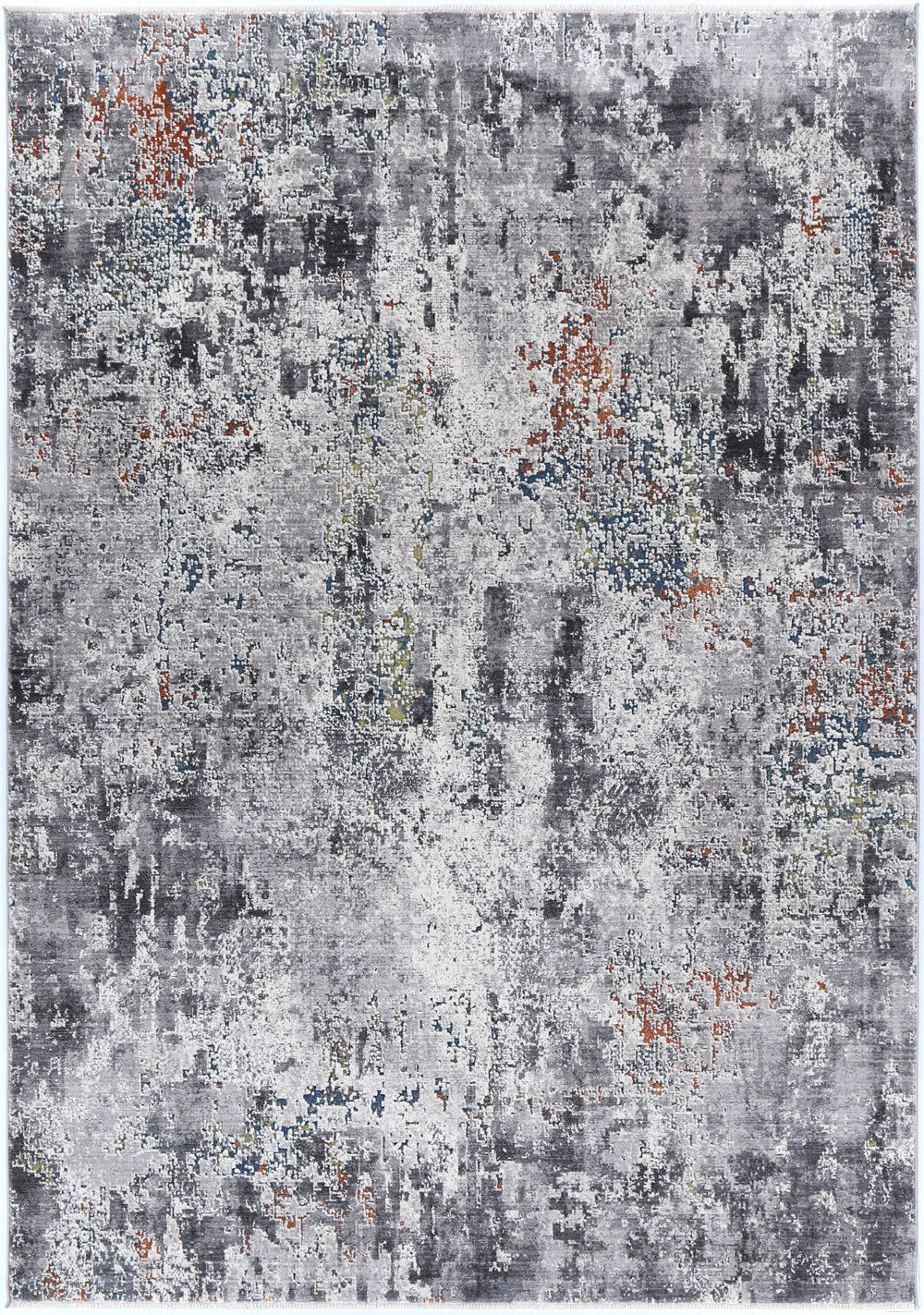 Almira Distressed Watercolour Grey Multi Rug
