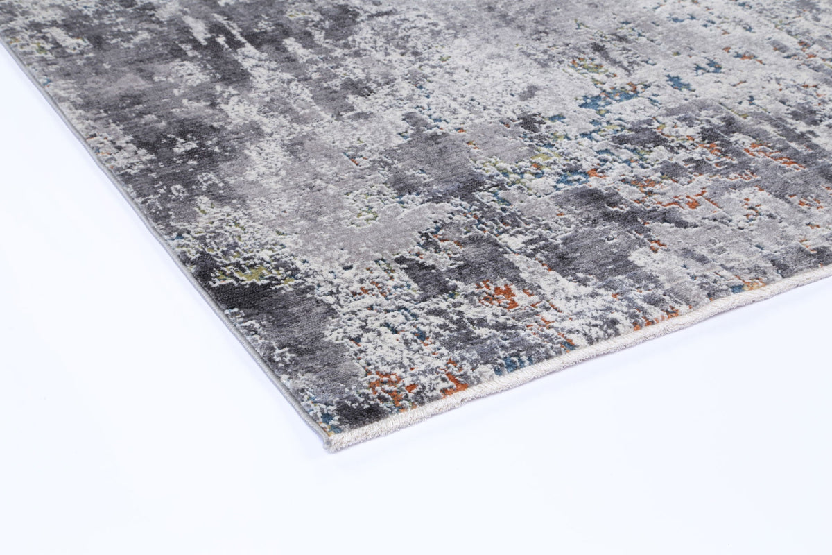Almira Distressed Watercolour Grey Multi Rug