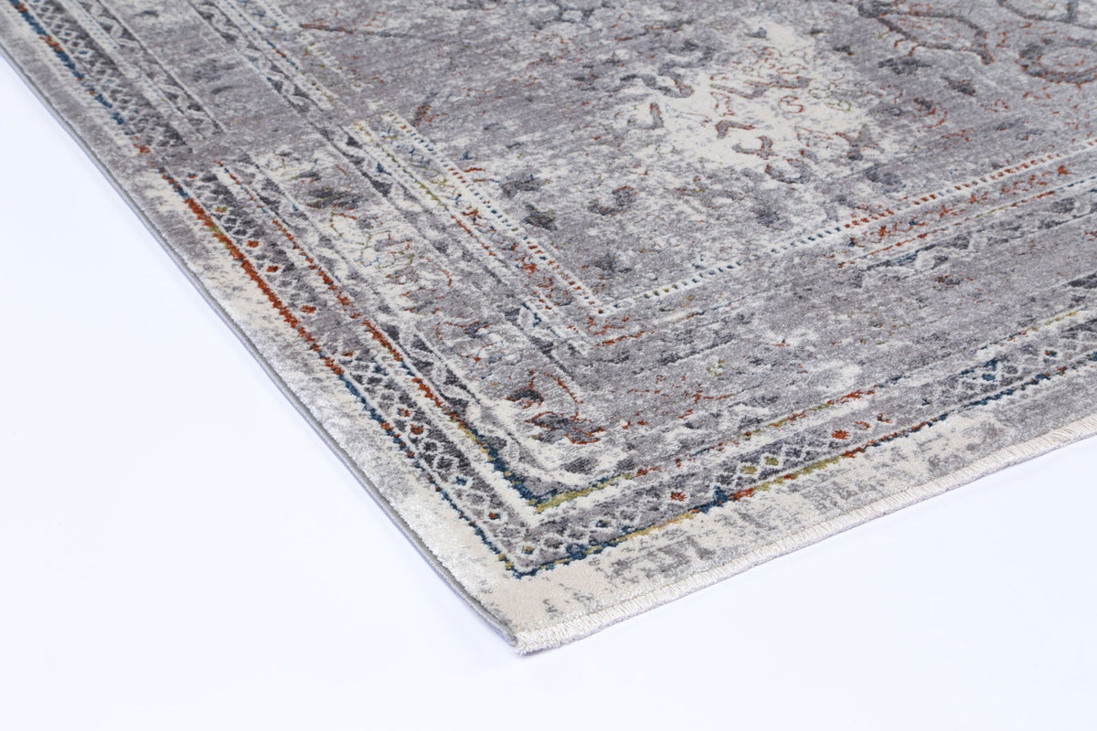 Almira Border Diamond Grey Multi Rug