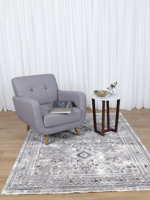 Almira Border Diamond Grey Multi Rug