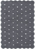Mellow Rectangle Scalloped Kids Rug Grey: New Arrival