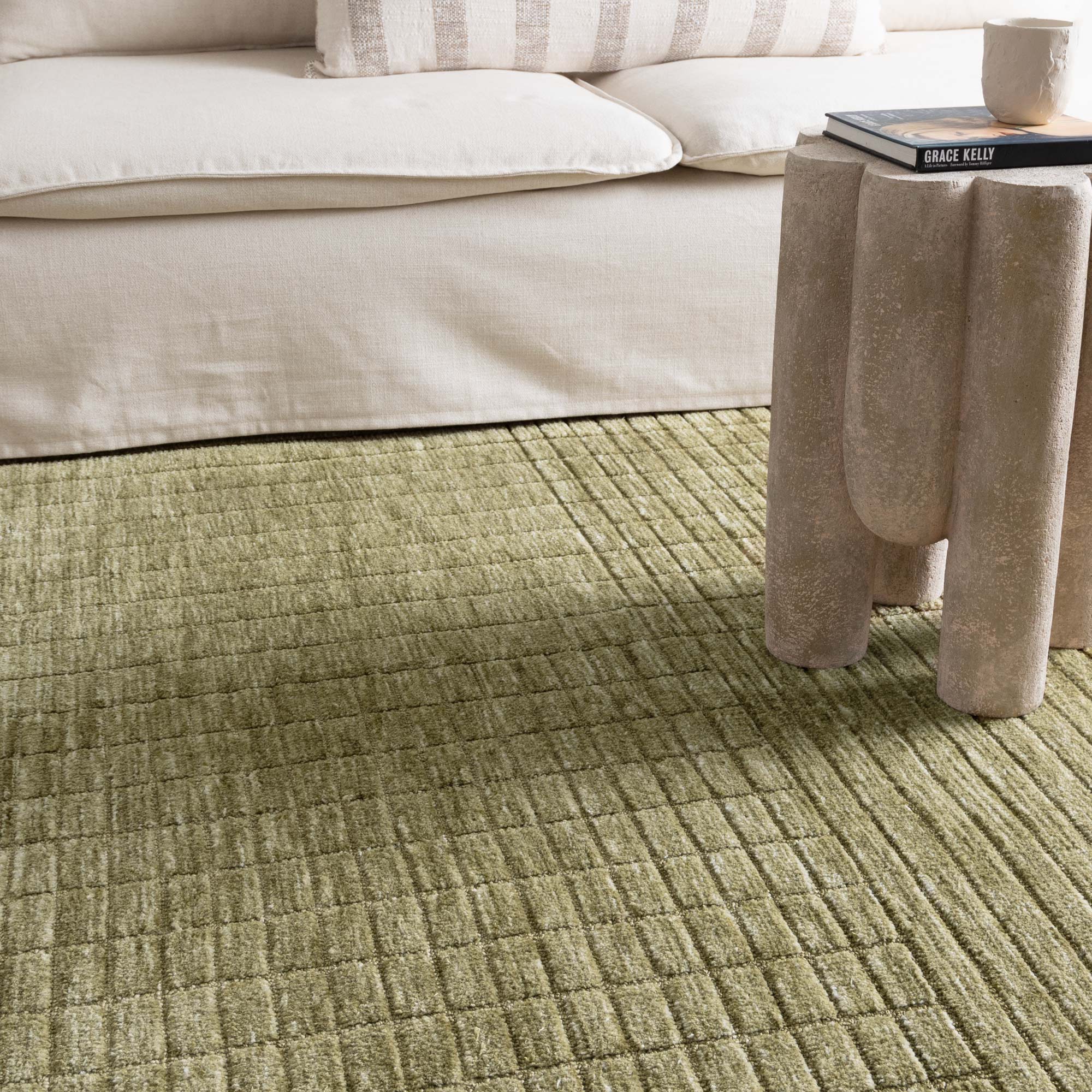 Canyon Green Carved Rug - CANYON02