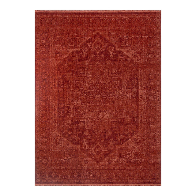 Ancestry Distressed Medallion Rust Rug - H101 (Different Tassel)