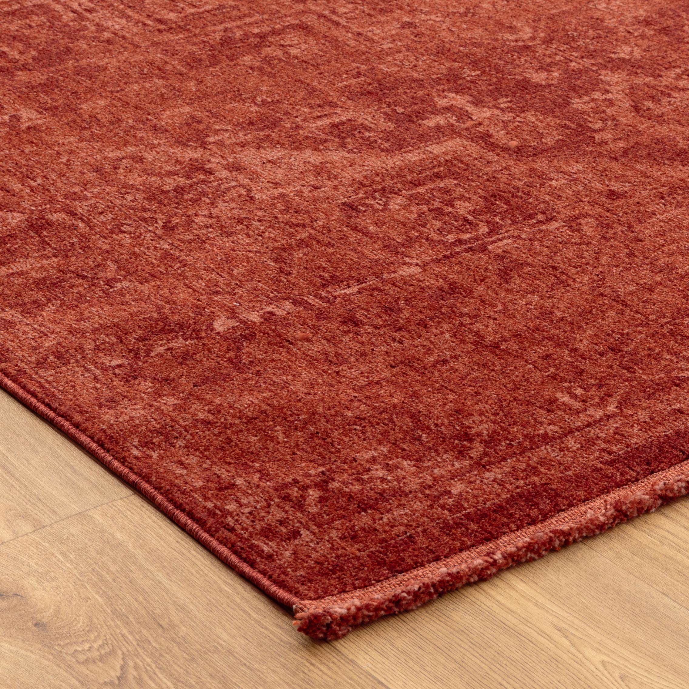 Heritage Distressed Medallion Rust Runner- H101 (Different Tassel)
