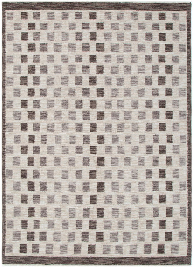 Skyline Ivory Grey Checkered Rug H102