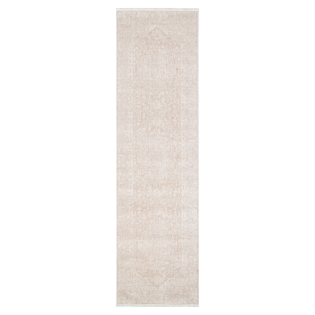 Heritage Distressed Medallion Beige Runner- H102- (Different Tassel)