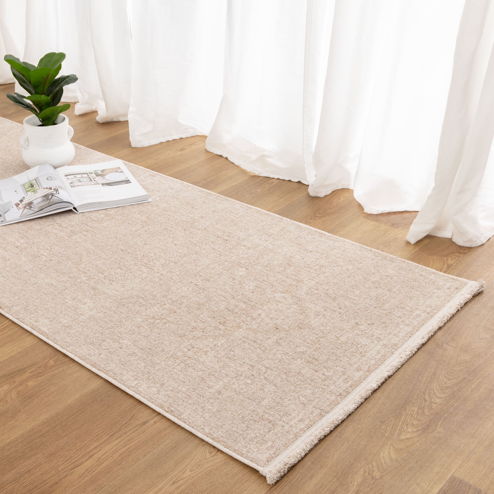 Heritage Distressed Medallion Beige Runner- H102- (Different Tassel)