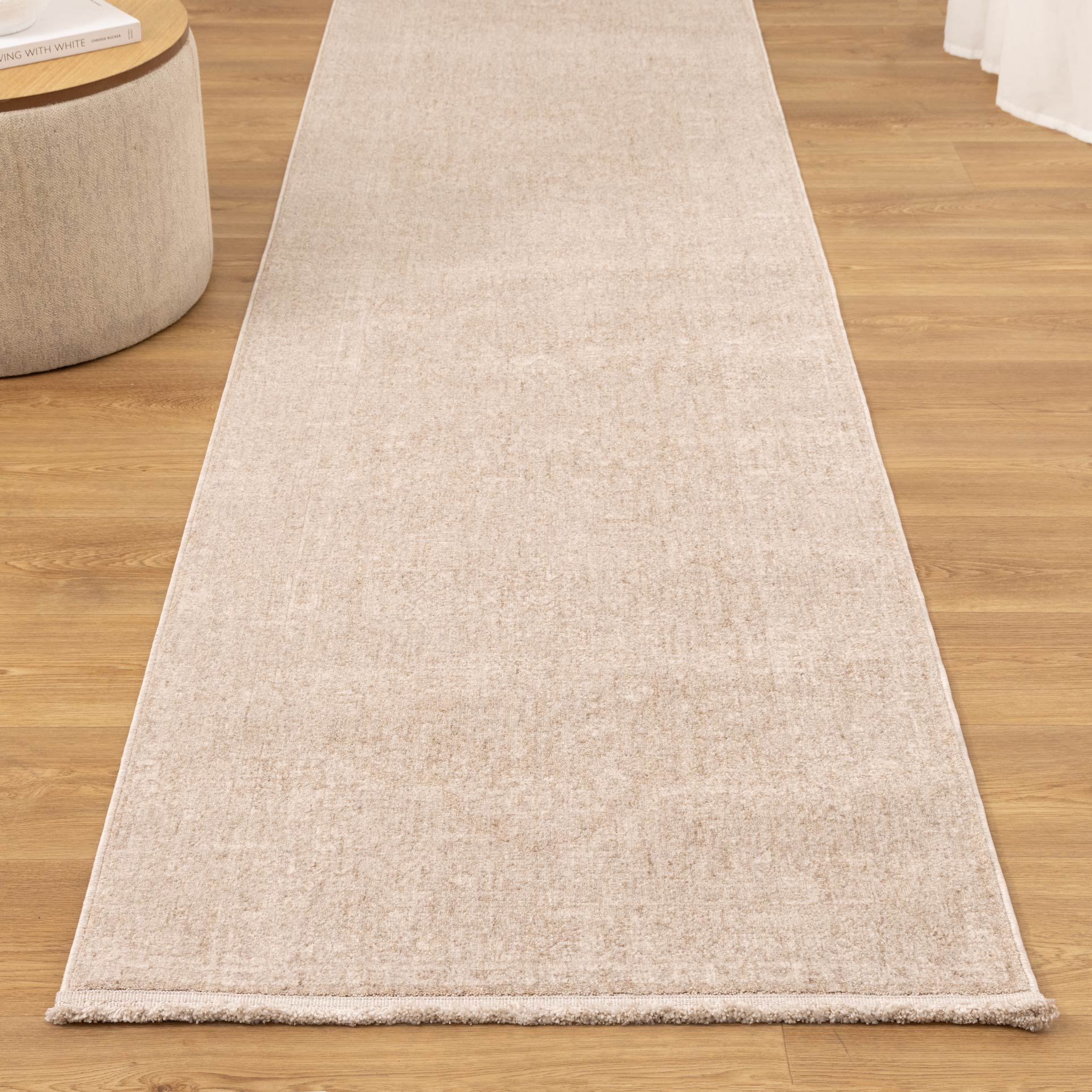 Heritage Distressed Medallion Beige Runner- H102- (Different Tassel)