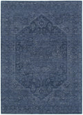 Heritage Distressed Medallion Blue Rug - H104