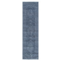 Heritage Distressed Medallion Blue Runner - H104: (Different Tassel)