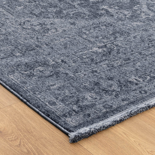 Ancestry Distressed Medallion Blue Rug - H104: (Different Tassel)
