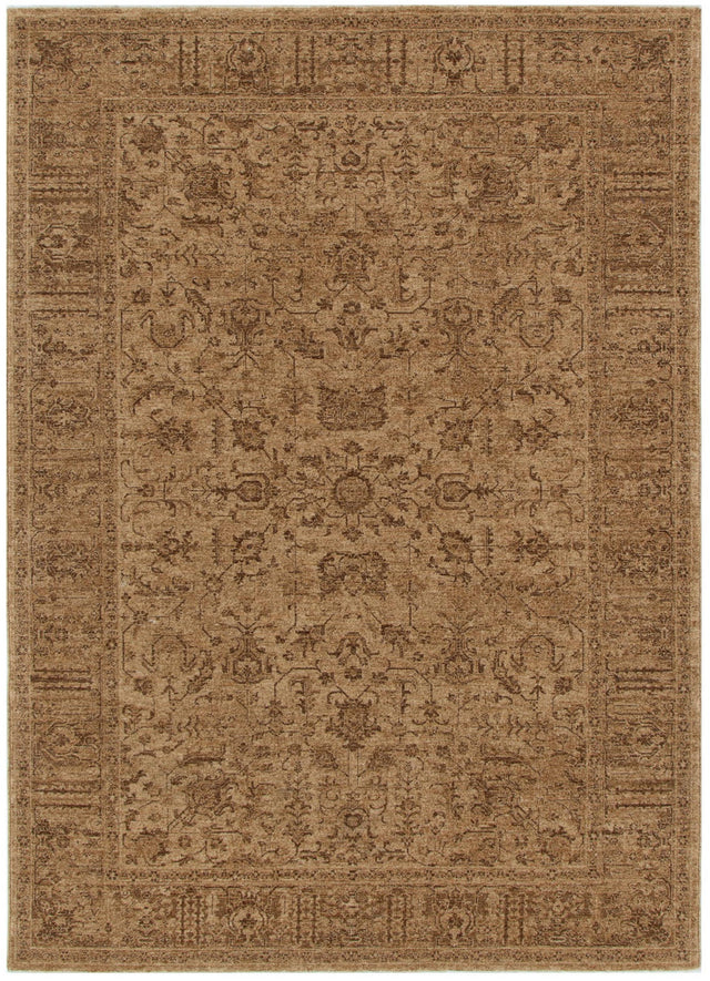 Ancestry Distressed Border Mustard Rug - H105