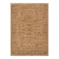 Heritage Distressed Border Mustard Rug - H105: (Different Tassel)