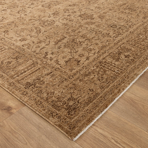 Ancestry Distressed Border Mustard Rug - H105
