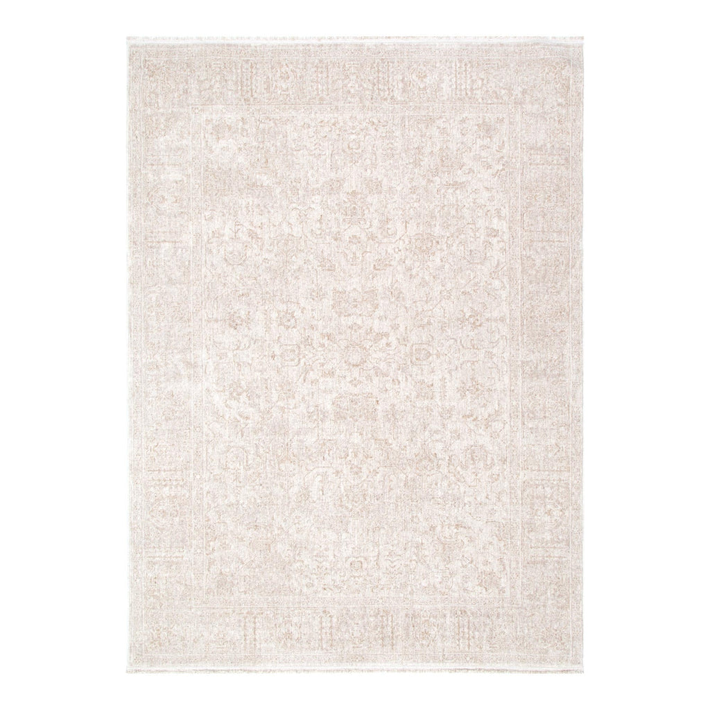 Heritage Distressed Border Beige Rug - H106: (Different Tassel)