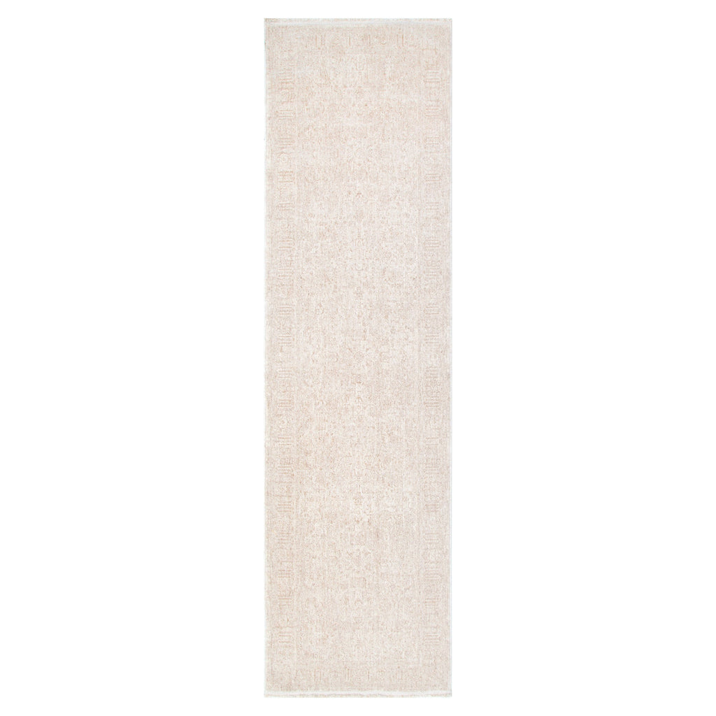 Heritage Distressed Border Beige Runner- H106: (Different Tassel)