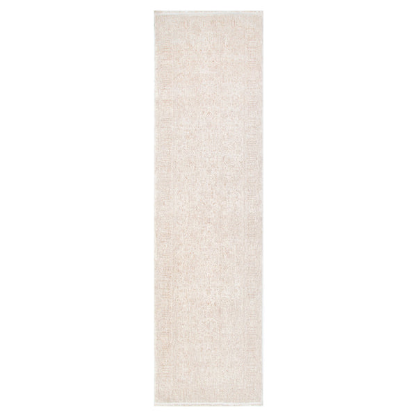 Ancestry Distressed Border Beige Runner- H106: (Different Tassel)