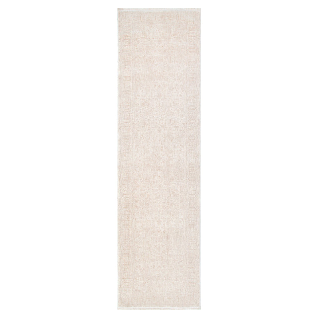 Ancestry Distressed Border Beige Runner- H106: (Different Tassel)
