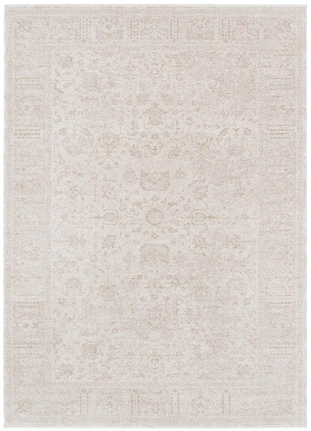 Ancestry Distressed Border Beige Rug - H106