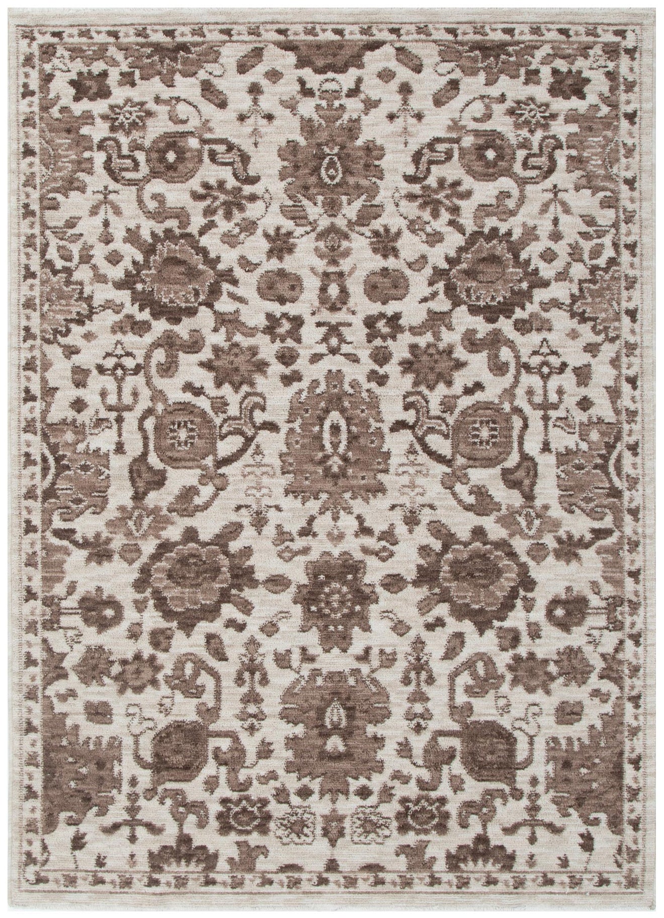 Horizon Ivory Brown Traditional Rug H107