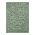 Heritage Distressed Border Green Rug - H107: (Different Tassel)