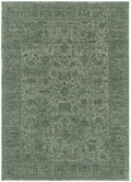 Heritage Distressed Border Green Rug - H107