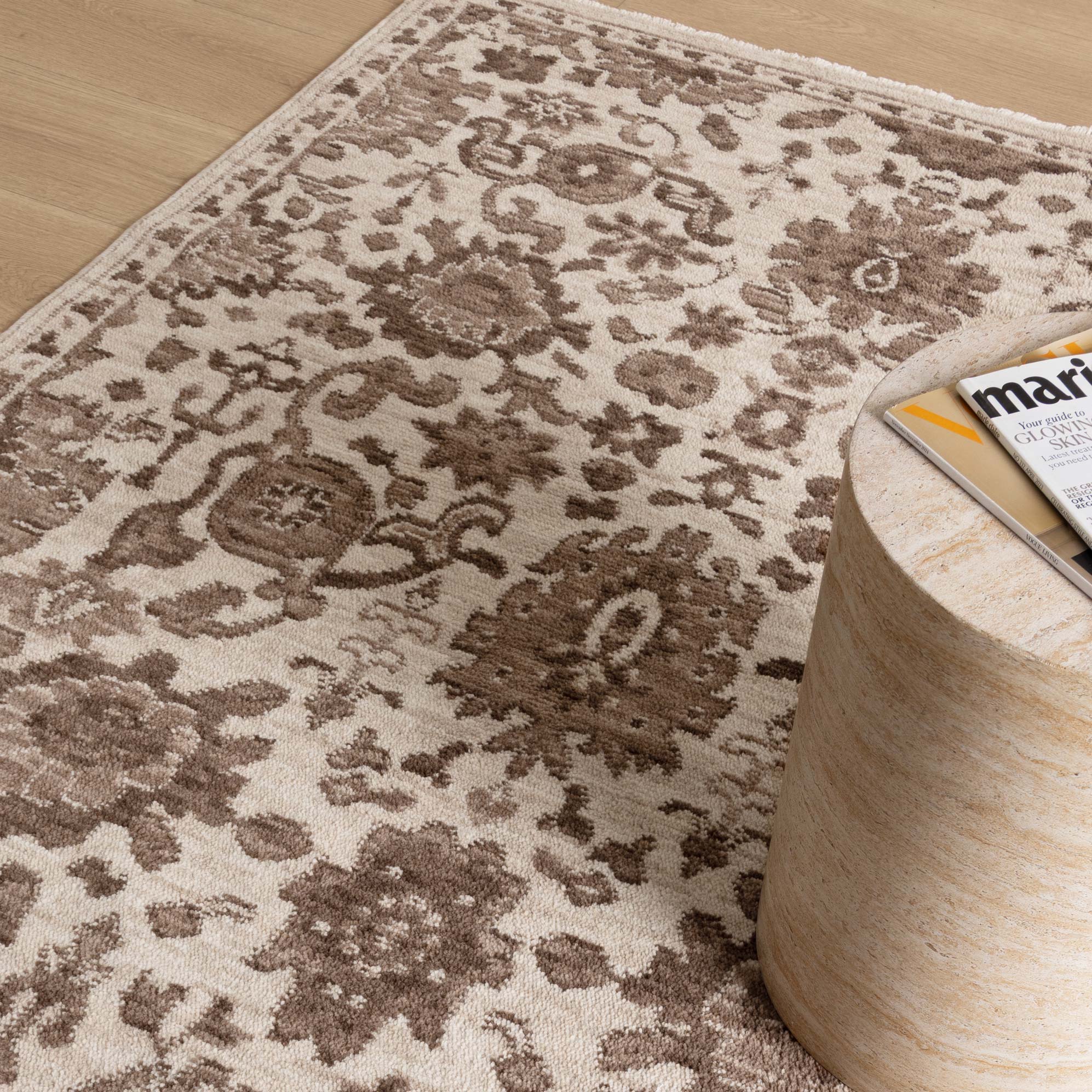 Horizon Ivory Brown Traditional Rug H107
