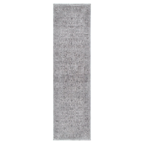 Ancestry Distressed Border Grey Runner- H108: (Different Tassel)