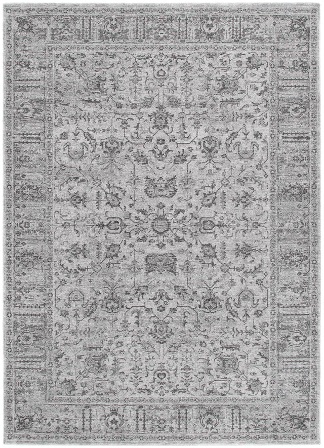 Ancestry Distressed Border Grey Rug - H108