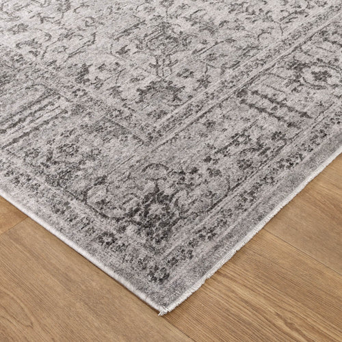 Ancestry Distressed Border Grey Rug - H108