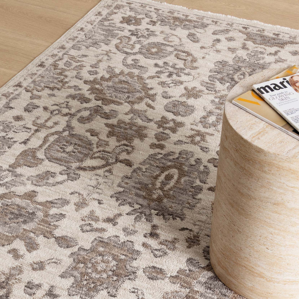 Horizon Grey Beige Traditional Rug H108
