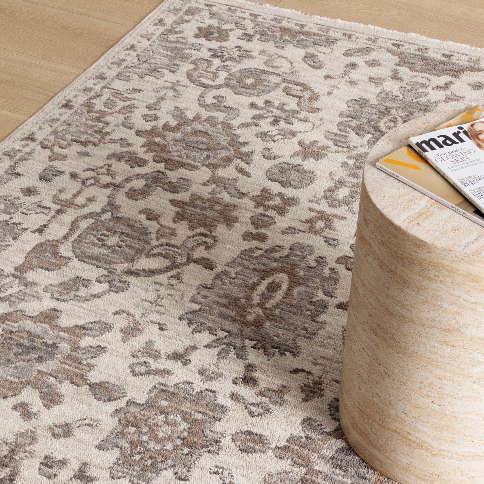 Horizon Grey Beige Traditional Rug H108