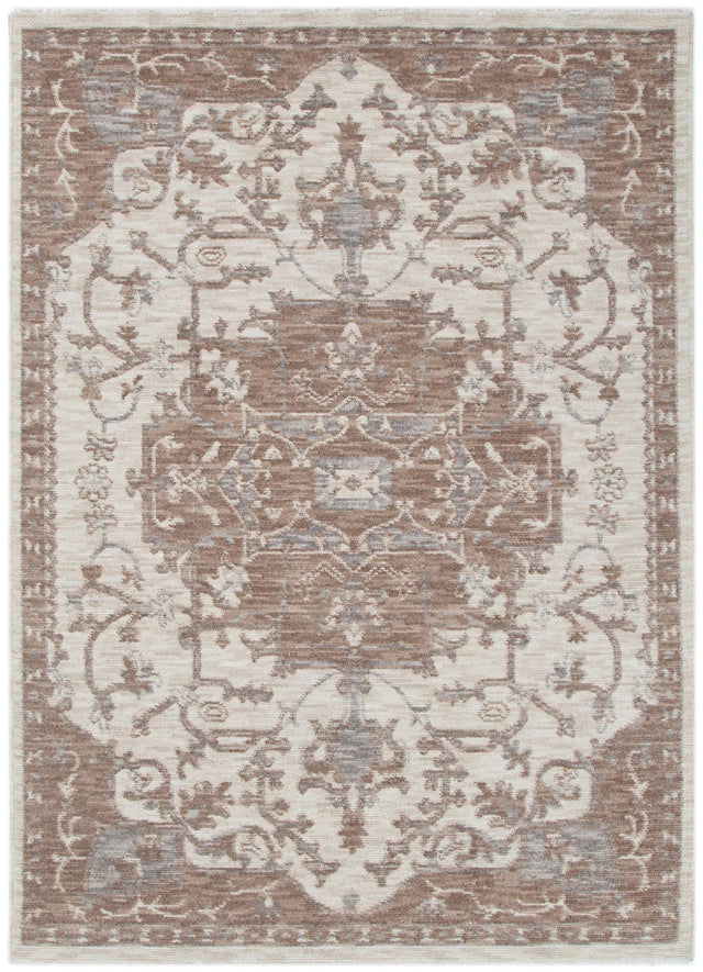 Skyline Ivory Beige Medallion Rug H114