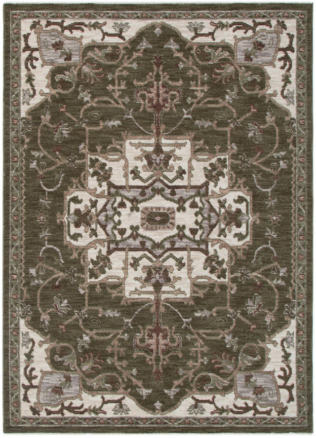 Skyline Olive Green Medallion Rug H116