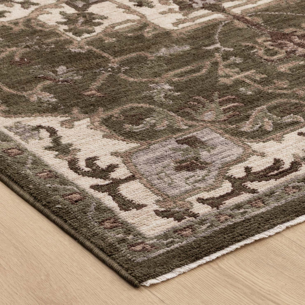 Horizon Olive Green Medallion Rug H116