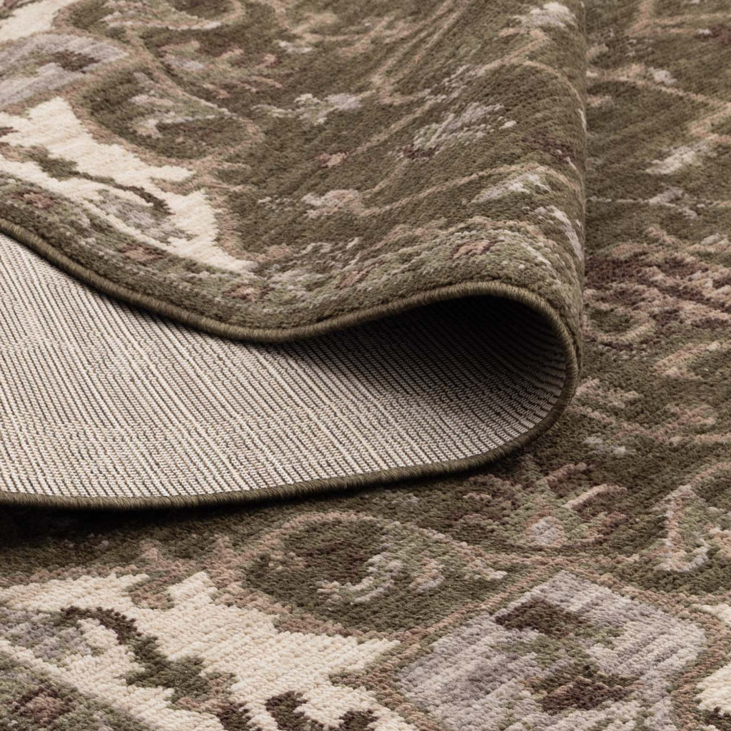 Horizon Olive Green Medallion Rug H116