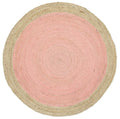 Hampton Centre Pink Jute Round Rug