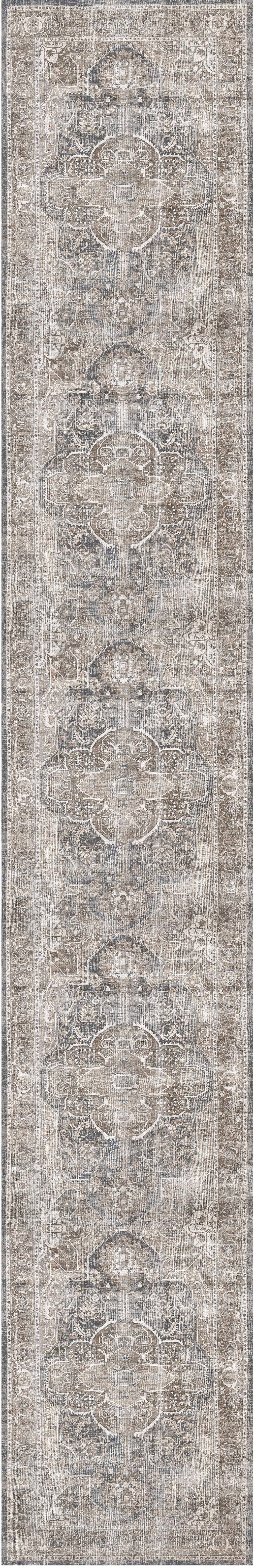 Distressed Vintage Kendra Ash Runner Rug - VITAL 3206-04
