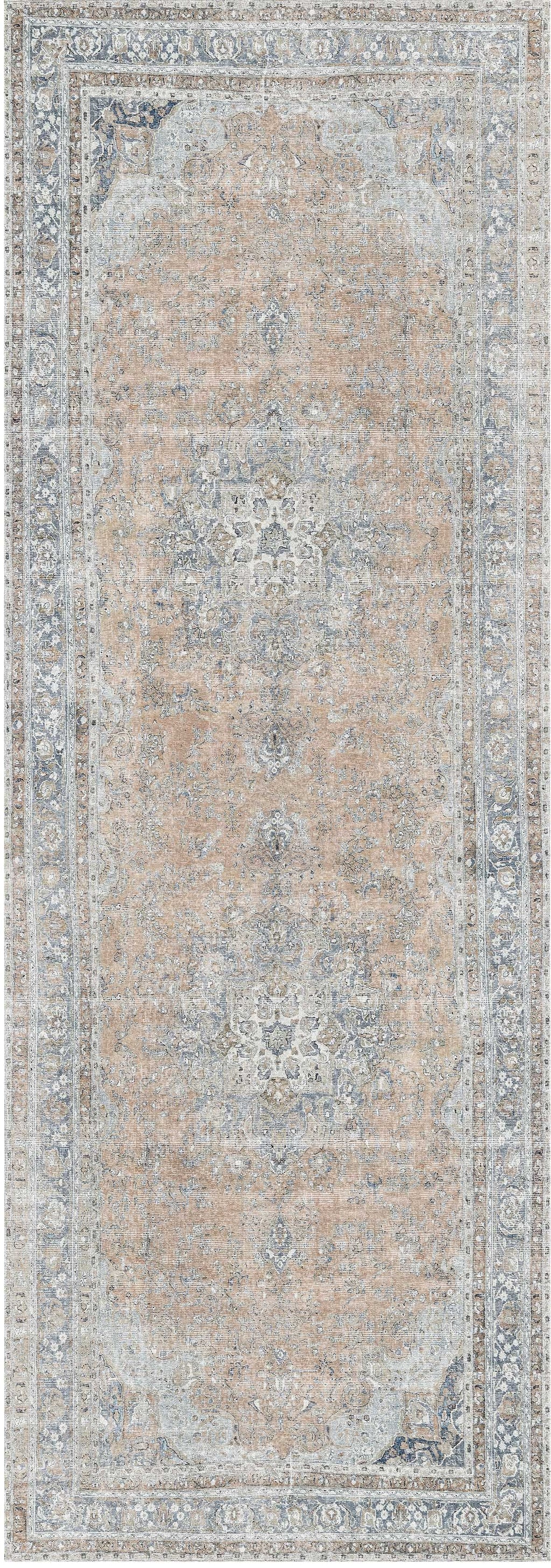 Distressed Vintage Oxus Desert Runner Rug - VITAL 3249-07