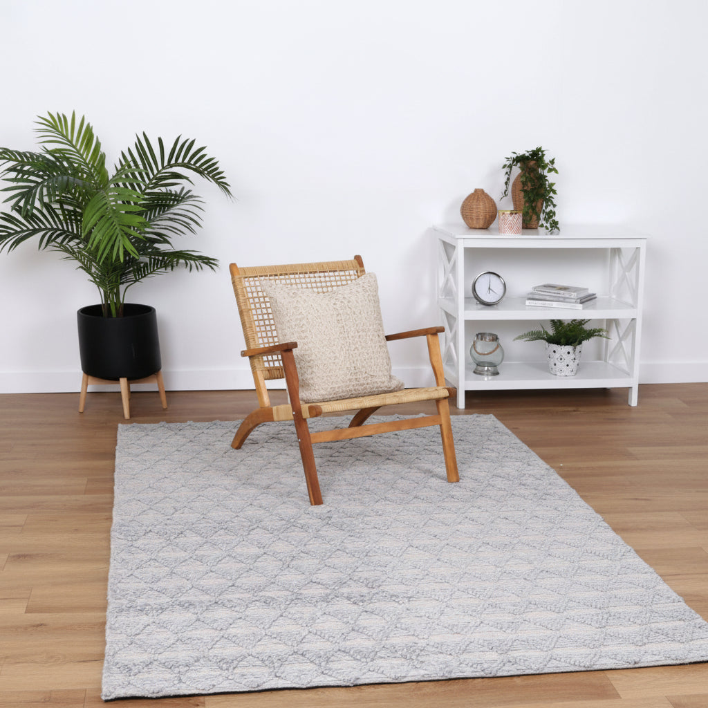 Himalaya Mosaic Tribal Grey Wool Rug