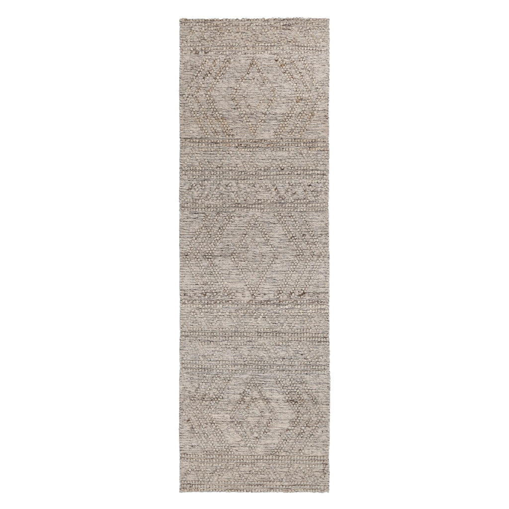 Himalaya Lattice Tribal Ash Wool Rug