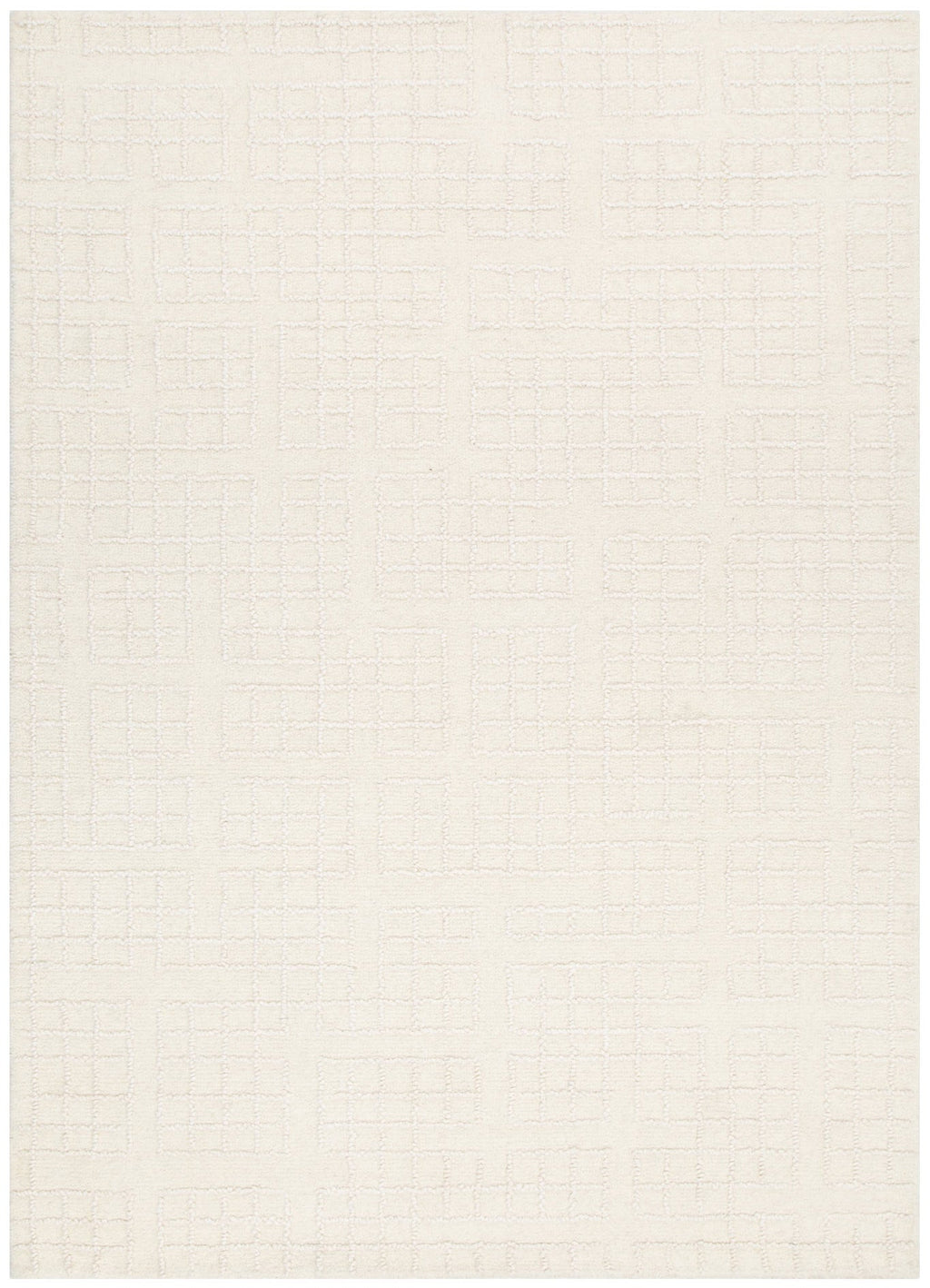 Abasco Ivory Knitted Wool Rug