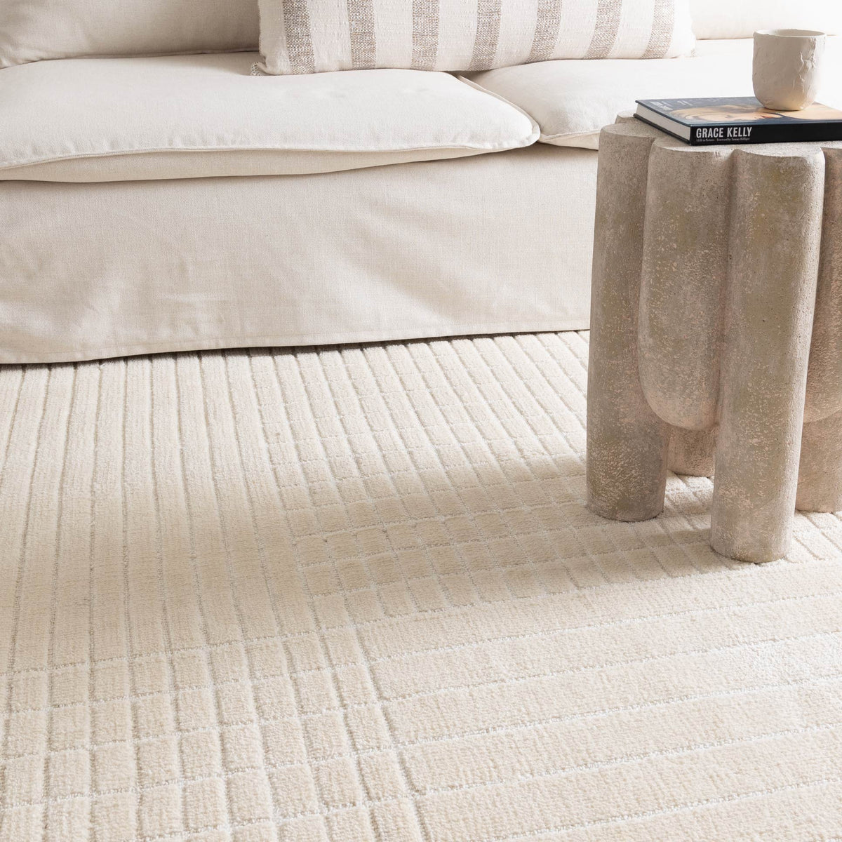 Ravine Ivory Carved Rug - CANYON05