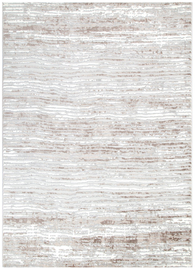 Emerald Distressed Lines Grey Beige Rug - JADE001
