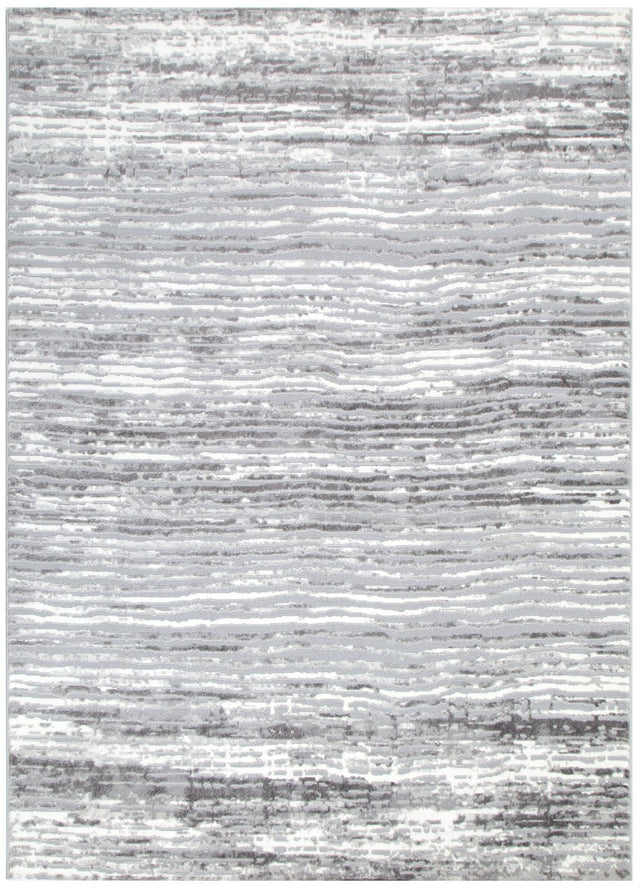 Emerald Distressed Lines Grey Rug - JADE002