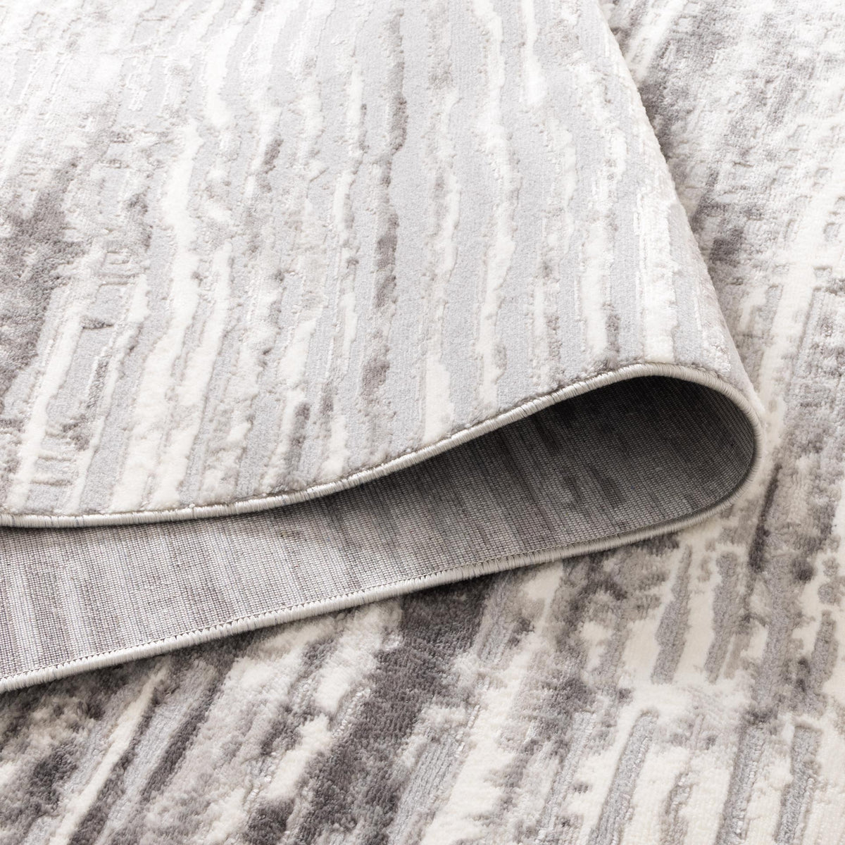 Emerald Distressed Lines Grey Rug - JADE002